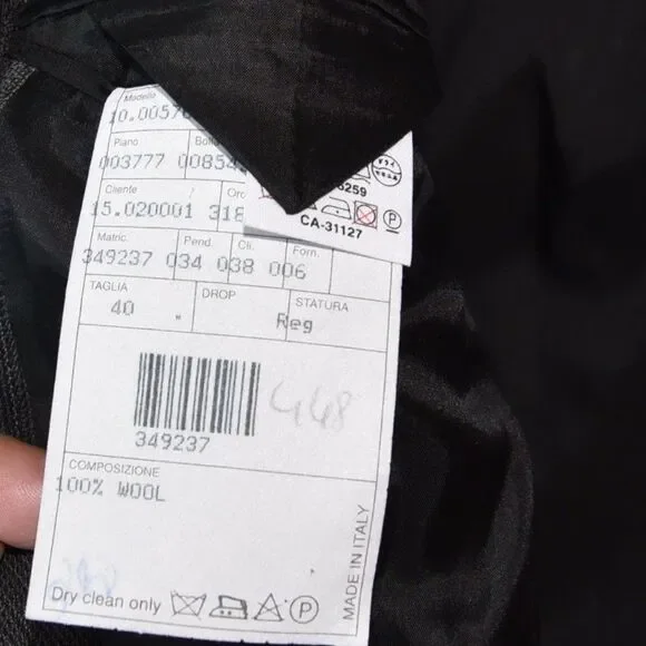 Vintage Donna Karan Signature Blazer 40 R Made in Italy 100% Wool Double Breast - Picture 10 of 10